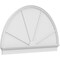 Ekena Millwork Half Round 4 Spoke Architectural Grade PVC Combination Pediment, 68"W x 40-3/4"H x 2-3/4"P PEDPC068X410HRO04 - alternate 1